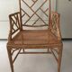 50s bamboo wood armchair