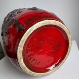 Vintage 1970s XL Scheurich Keramik Fat Lava Vase MCM West Germany