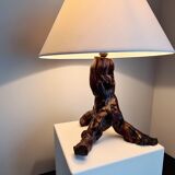 Brutalist lamp in vine stock / art brut / vintage / 50s / Mid-Century / decoration