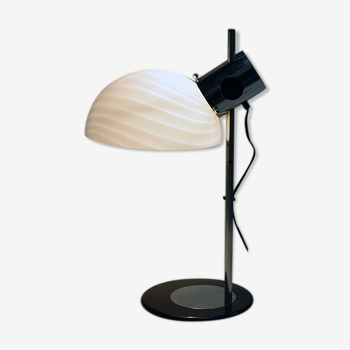 70's table lamp in glass and metal produced by Zonca