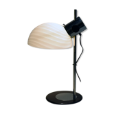Lampe de table des années 70 en verre et métal produite par Zonca