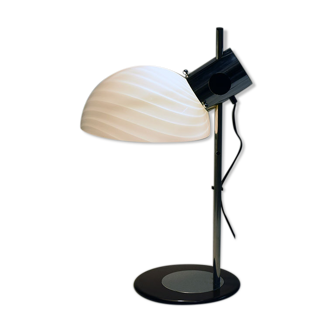 70's table lamp in glass and metal produced by Zonca