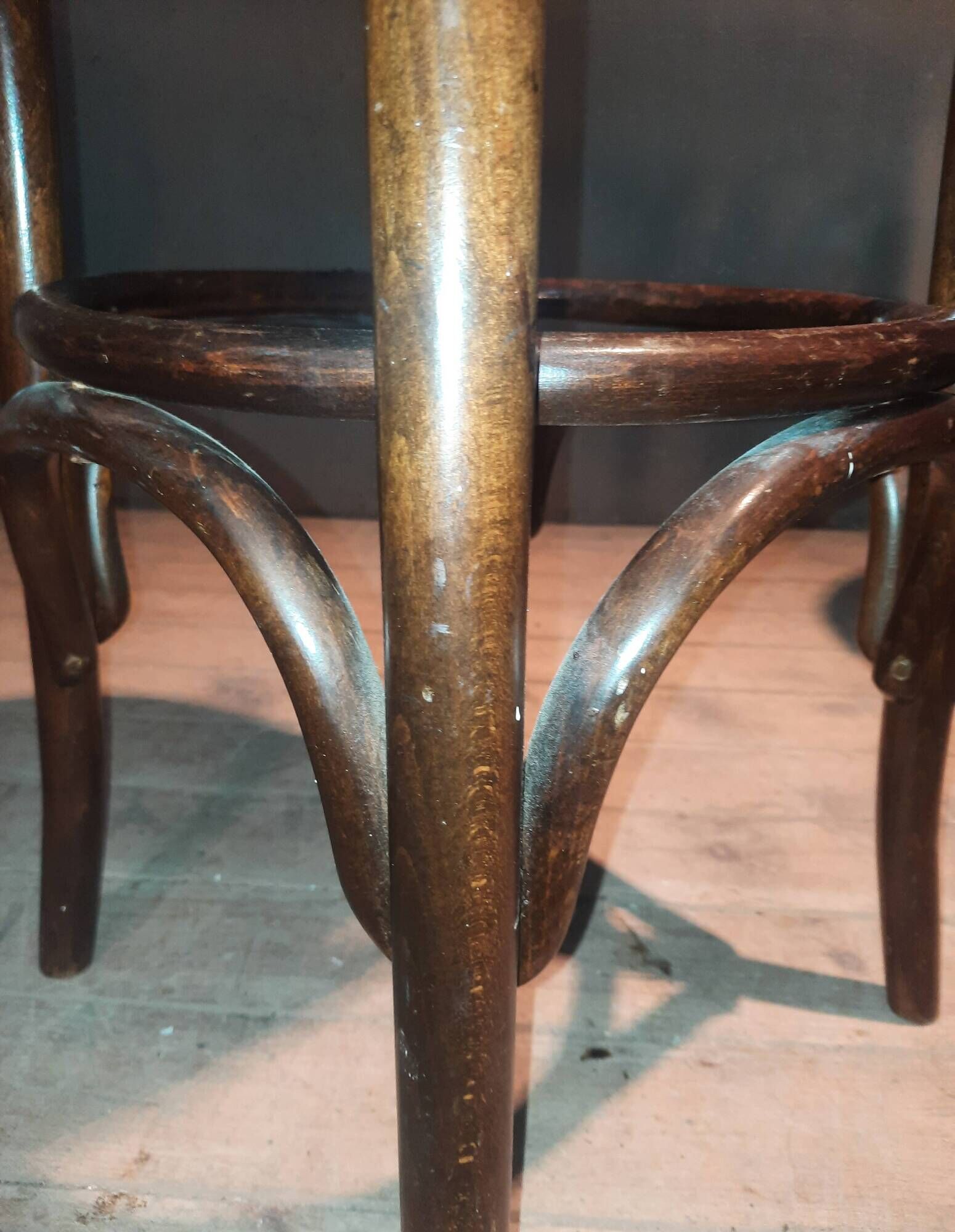 Set of 4 bar stools in "Thonet" style.