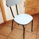 Light blue formica chair and black/vintage 50-60s