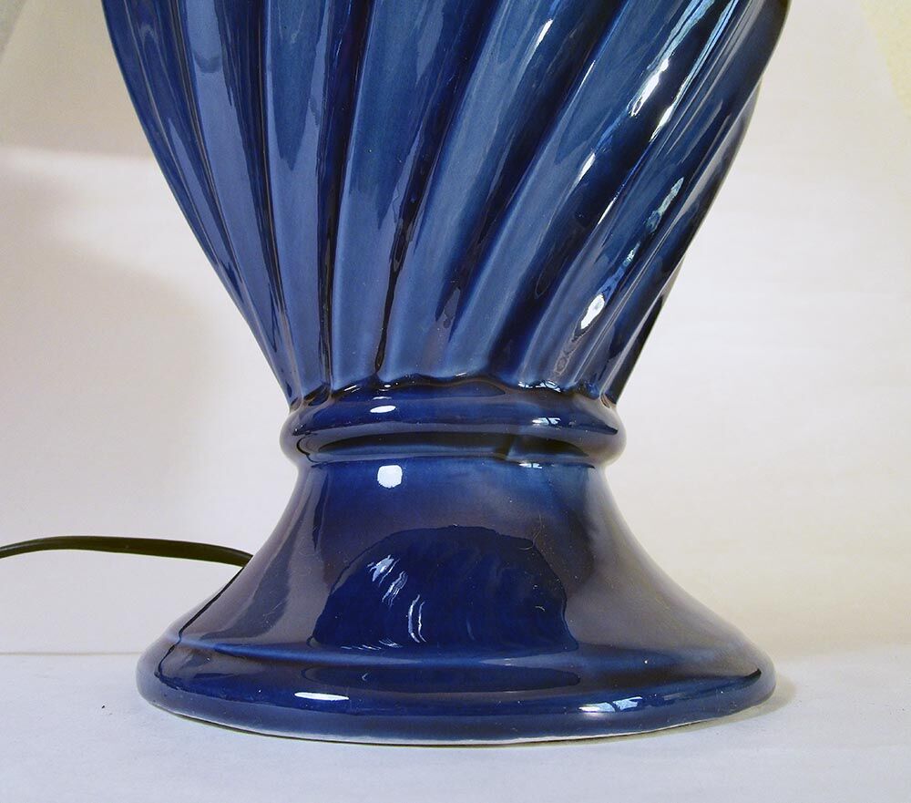 Blue ceramic lamp