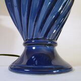 Blue ceramic lamp