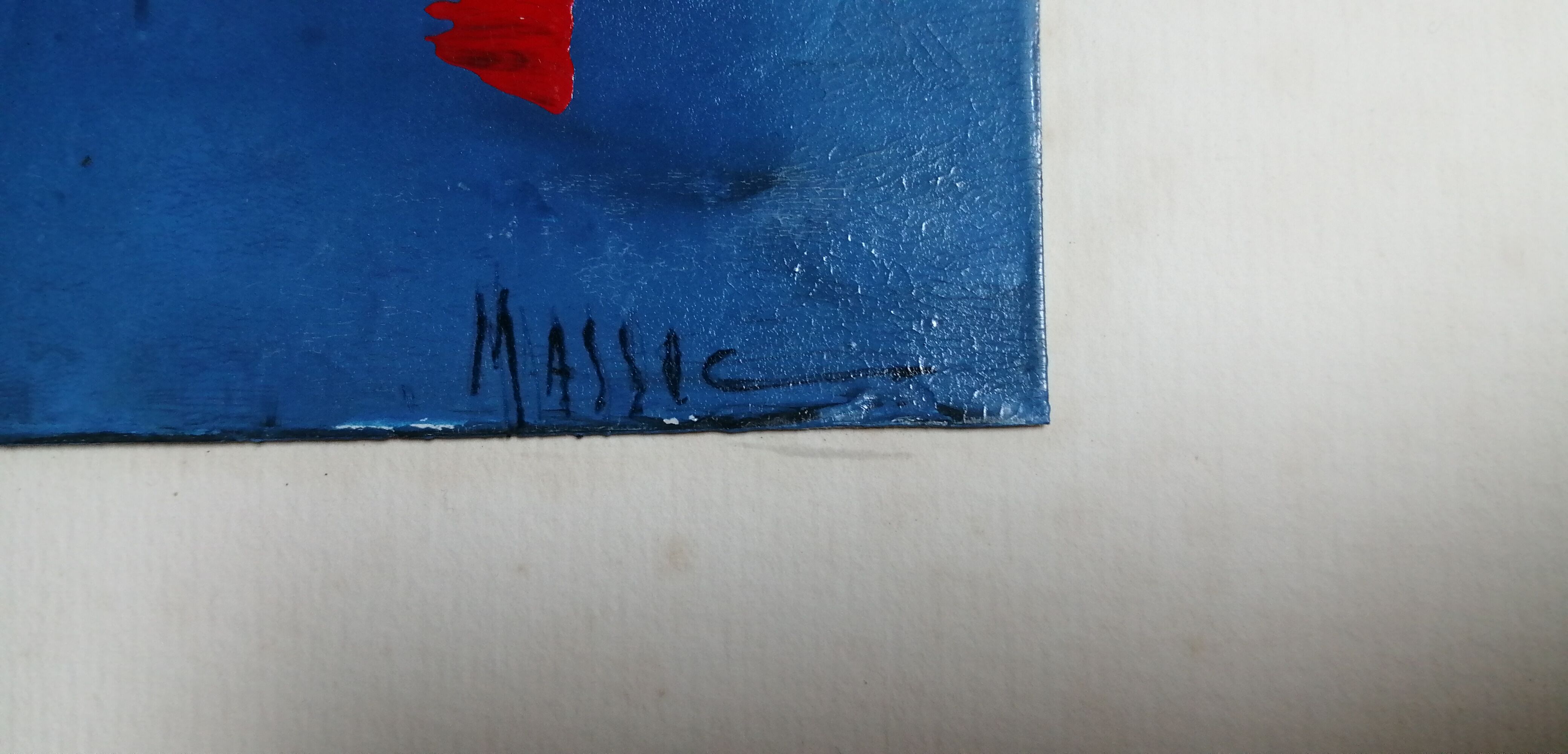 Oil on cardboard signed Massoc, 1960s