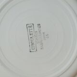 6 retro plates mismatched in earthenware