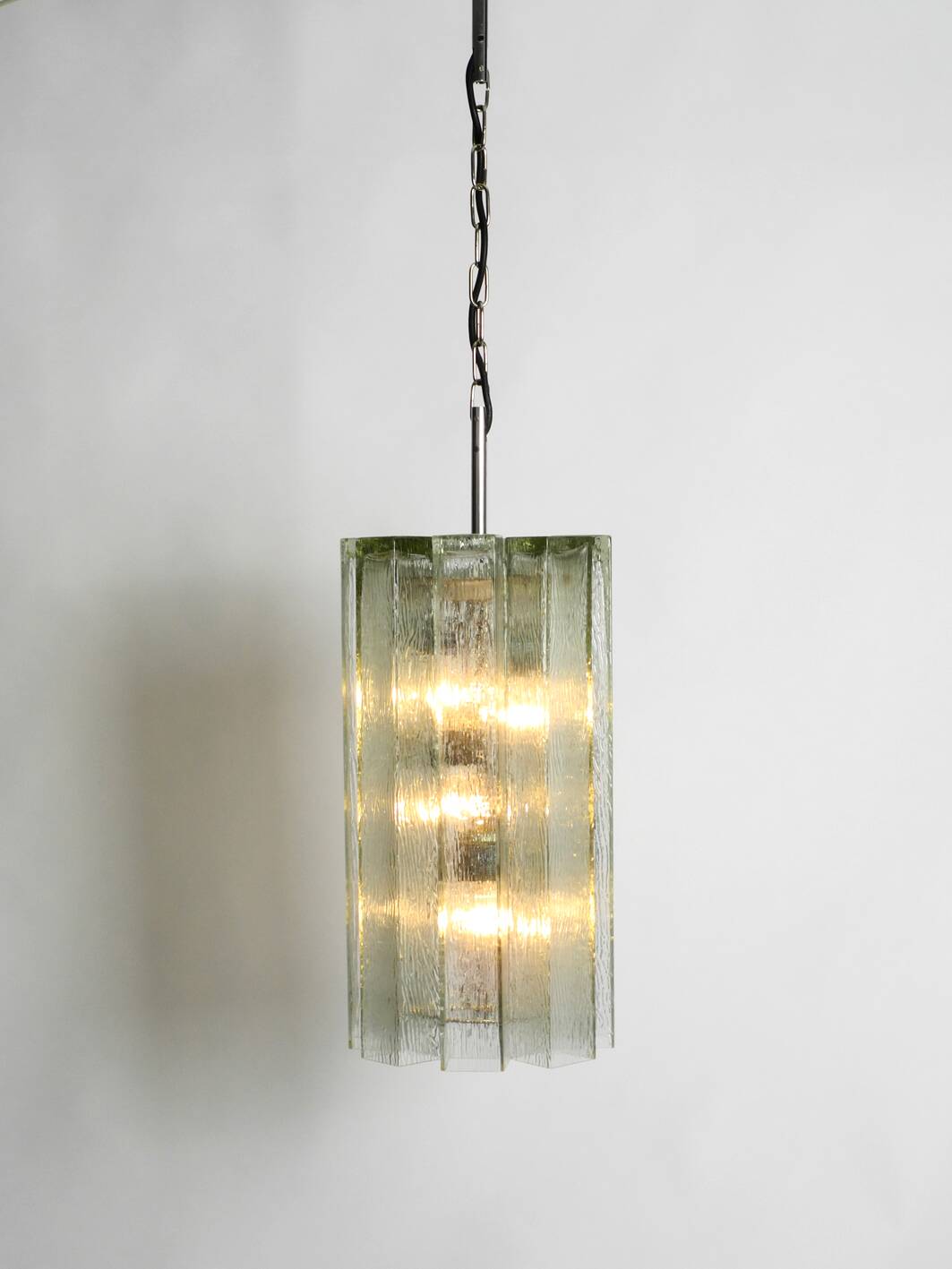 XXL glass pendant lamp by Doria | Mid Century Modern  | Brutalist Desogn