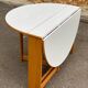 Vintage round folding Scandinavian dining table from the 1970s