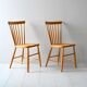 Paire de chaises Pinstolar scandinaves du milieu du siècle