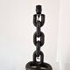 Brutalist lamp foot in boat chain links 1950