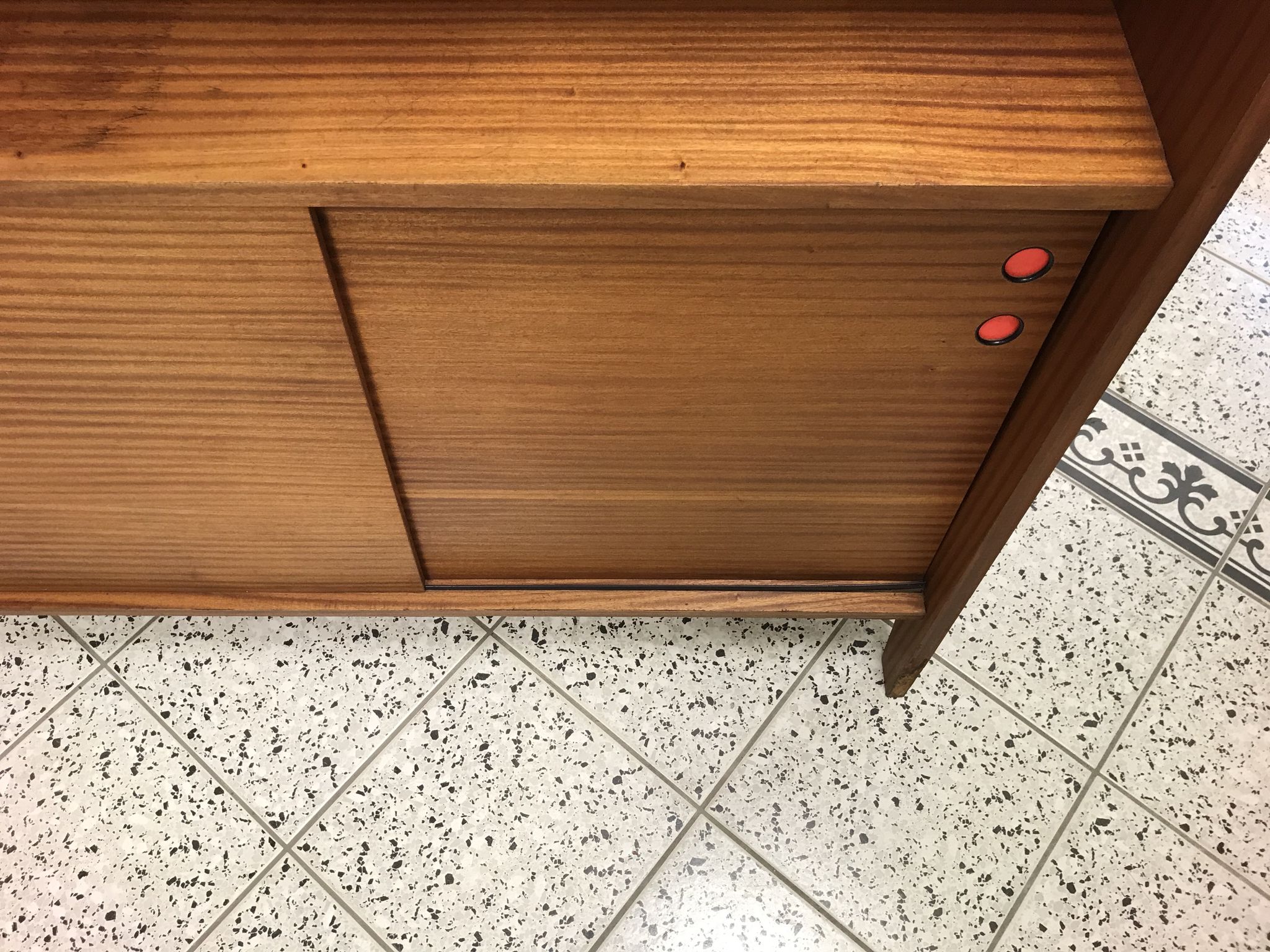 Bibliothèque buffet portes coulissantes 50's