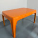 Table and 4 dining chairs designed by Preben Fabricius, Interplast, 1970s.