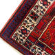 Tapis rouge vintage persan hamedan 1930 coureur tribal tissé à la main 99x337cm