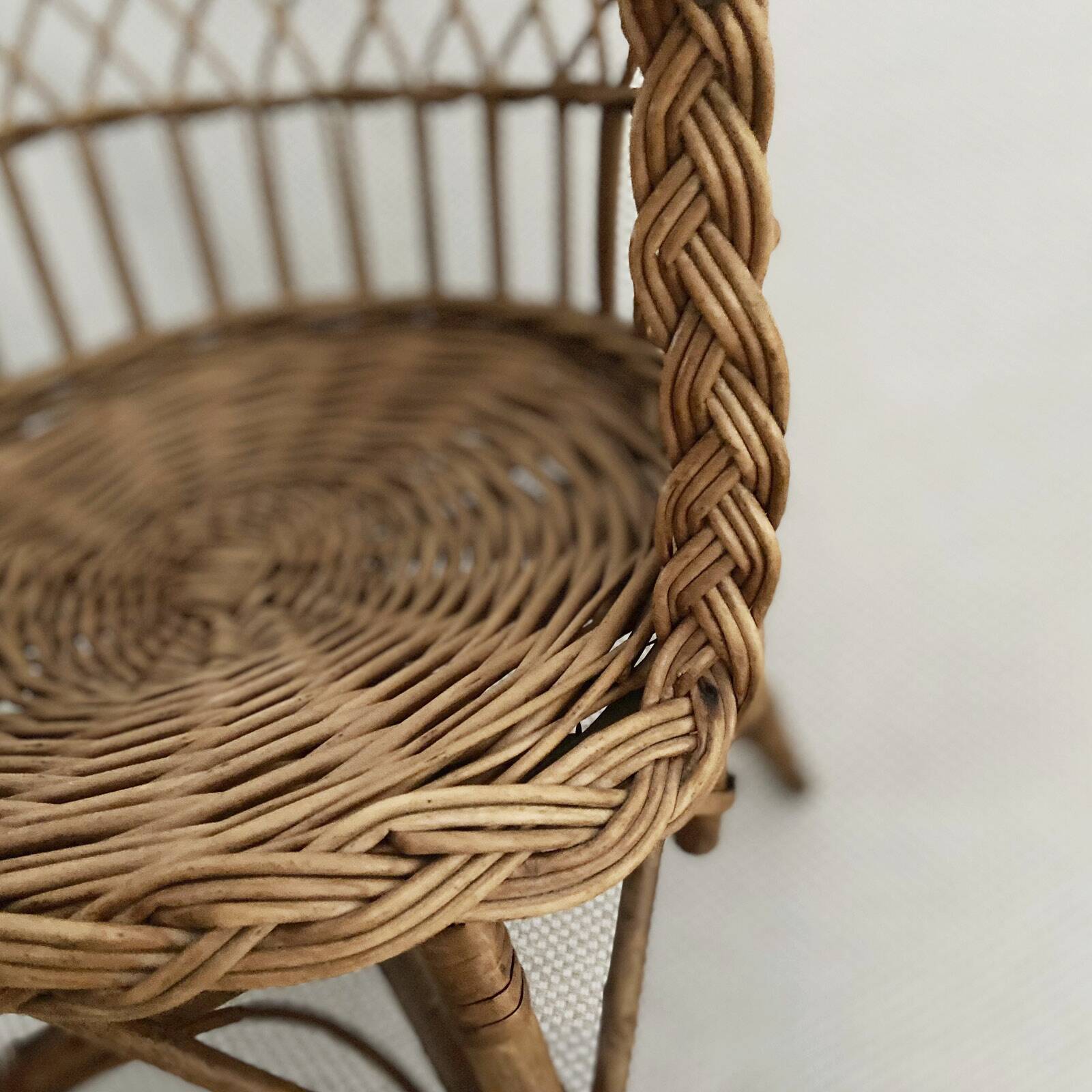 Children's rattan armchair – 1960s