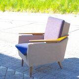 Vintage italian armchair bomrang armrest