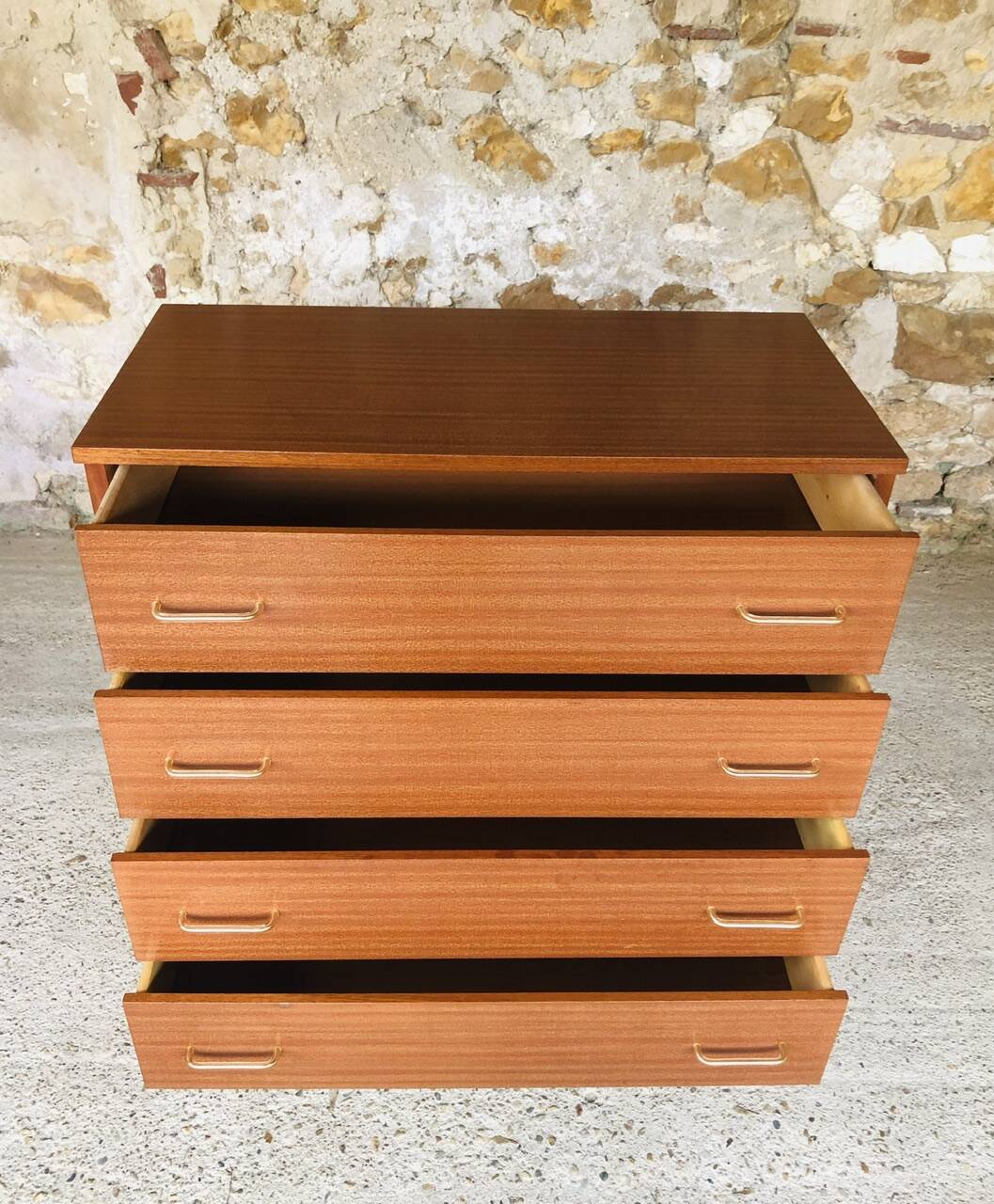 Vintage 4-drawer chest of drawers, Circa 60s