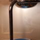 Lamp chrome and blue metal