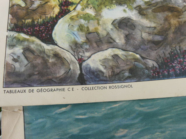 Rossignol school poster N°15 and 16 the limestone plateau and granite terrain