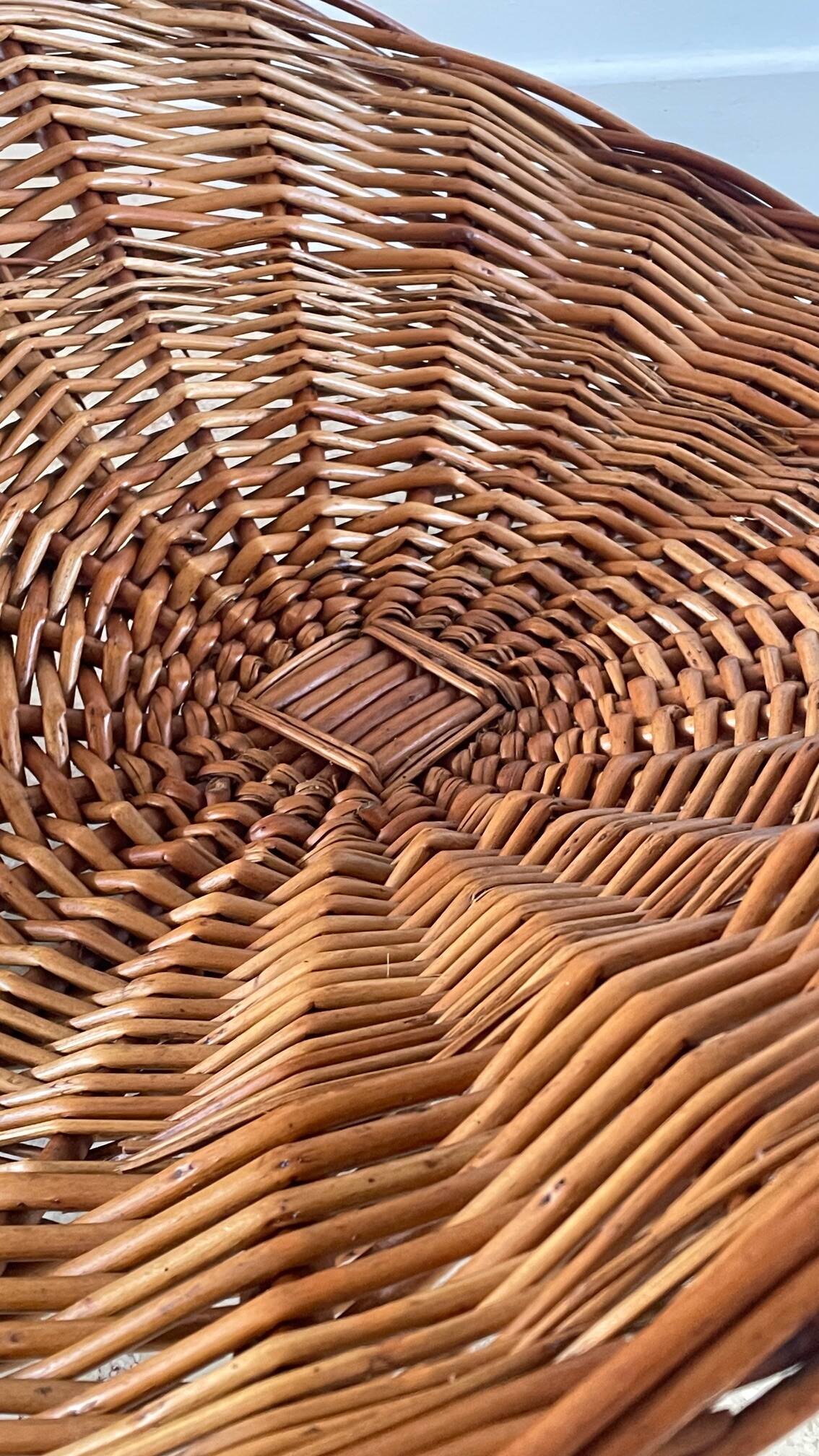 Vintage Rattan Log Basket