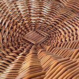 Vintage Rattan Log Basket