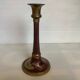 Purple violet cloisonné candlestick