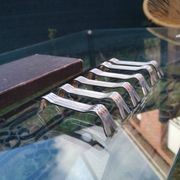 Set of 6 silver-plated knife rests, Orfèvrerie Saint-Médard, Louis style