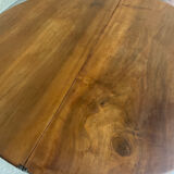 Antique table in folding round walnut