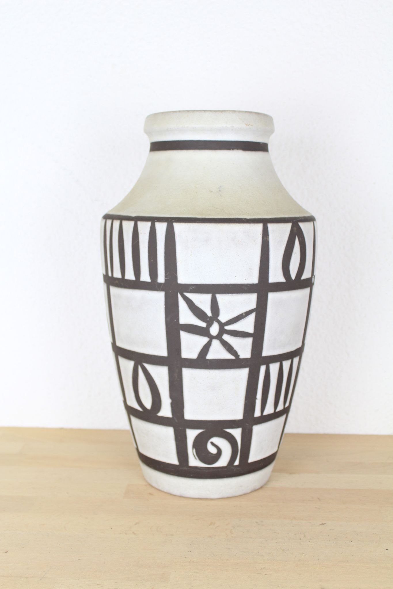 Vase de sol 40cm, céramique West Germany