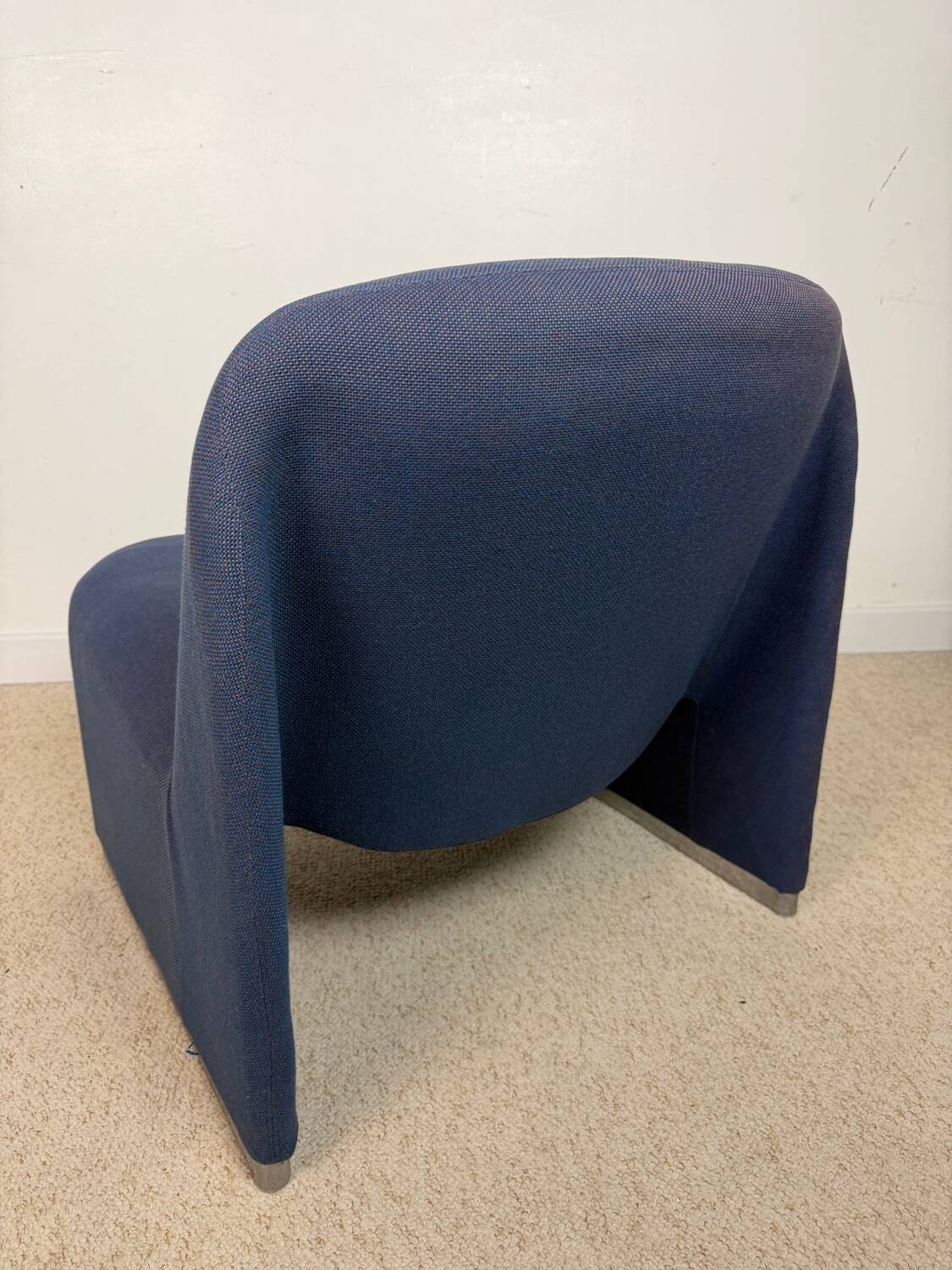 Alky armchair in blue fabric by Giancarlo Piretti for Anonima Castelli
