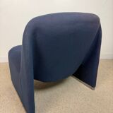 Alky armchair in blue fabric by Giancarlo Piretti for Anonima Castelli