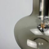 Smoked glass pendant lamp by Nettelhoff Leuchten 1970