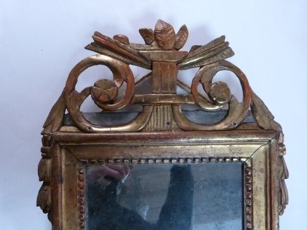 Miroir à fronton XVIIIeme siècle époque Louis XVI