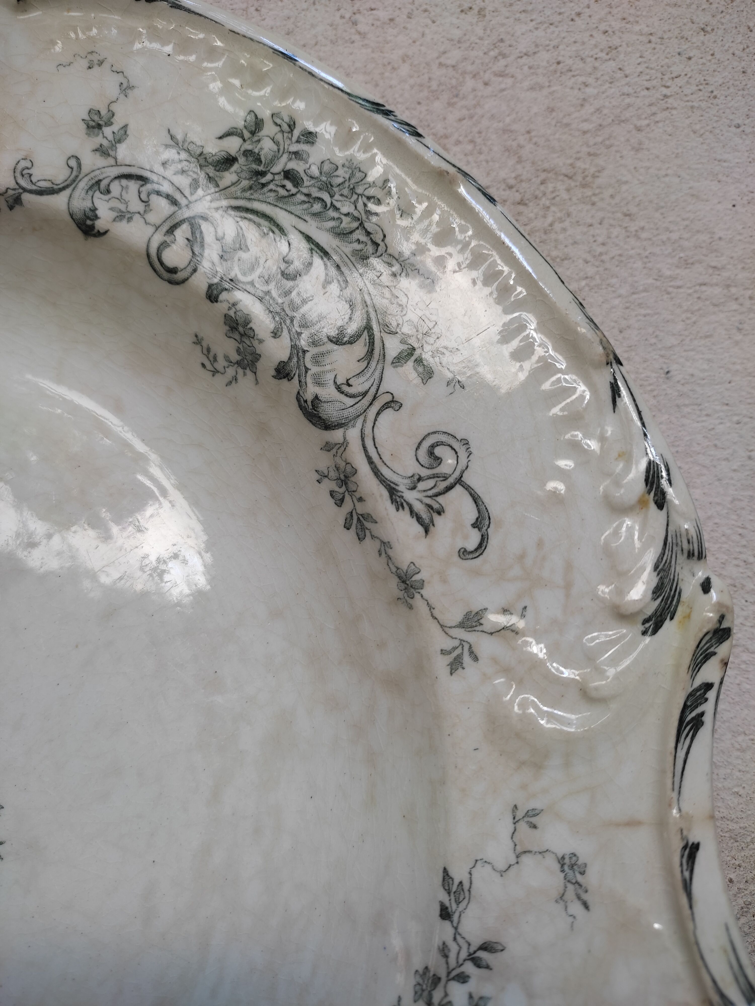 Hollow earthenware dish by Gien