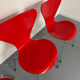 Lot of 4 chairs Series 7 model 3107 design Arne Jacobsen /Fritz Hansen