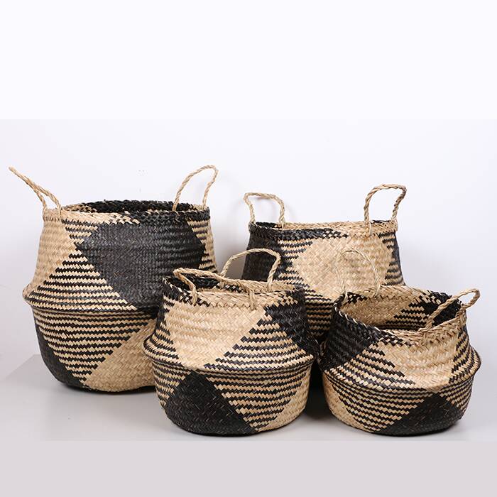 Collapsible Woven Storage Basket,Vegetable and Fruit Basket, Laundry Basket