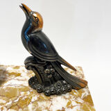 Table lamp, marble, glass an brass
