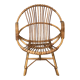 Vintage 70s rattan bamboo wicker shell armchair