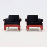 Rare ensemble de 2 fauteuils lounge 't Spectrum 'SZ85' par Jan Pieter Berghoef 1960