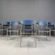 Minimalist Metal and Plywood Stackable Armchairs by Gijs Van Der Sluis