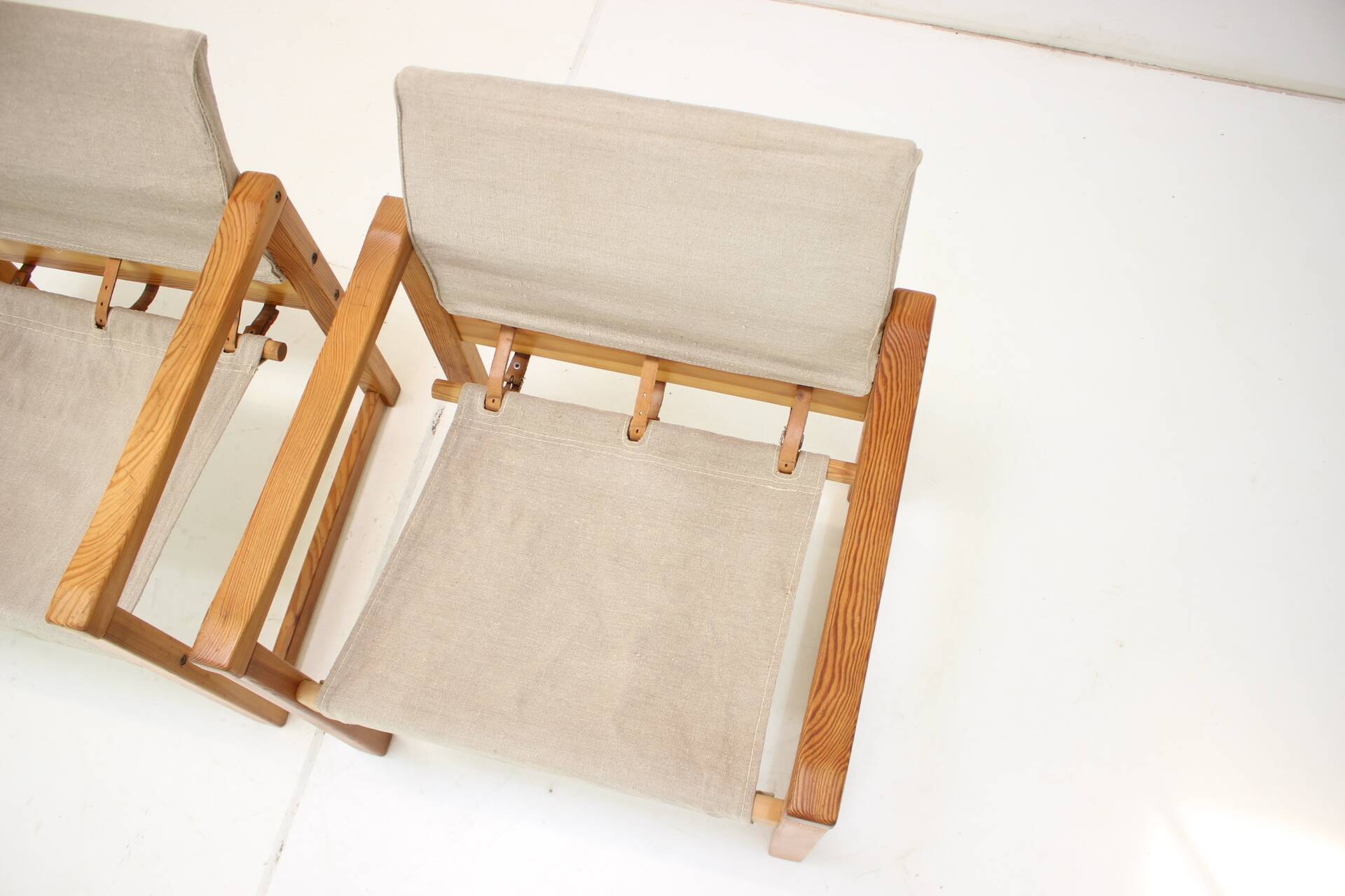 Set of Two Scandinavian Safari Armchairs by Karin Mobring, 1980s