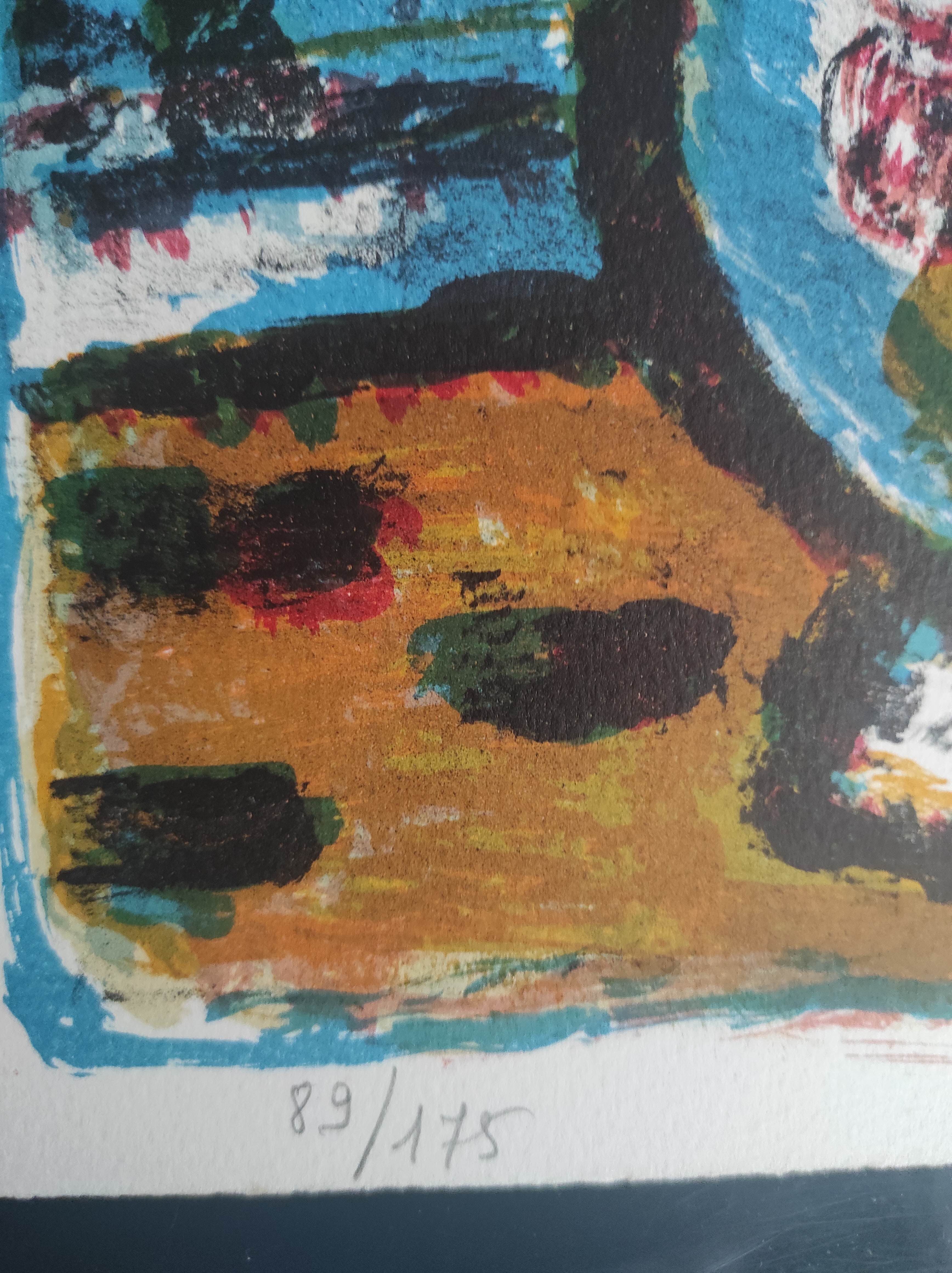 The bouquet - Hand-signed lithograph - Roger Crusat - 89/175
