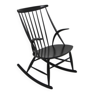 Beech rocking chair, Illum Wikkelsø, N. Eilersen, Denmark, 1960