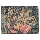 Vintage tapestry hand-screen printed in France