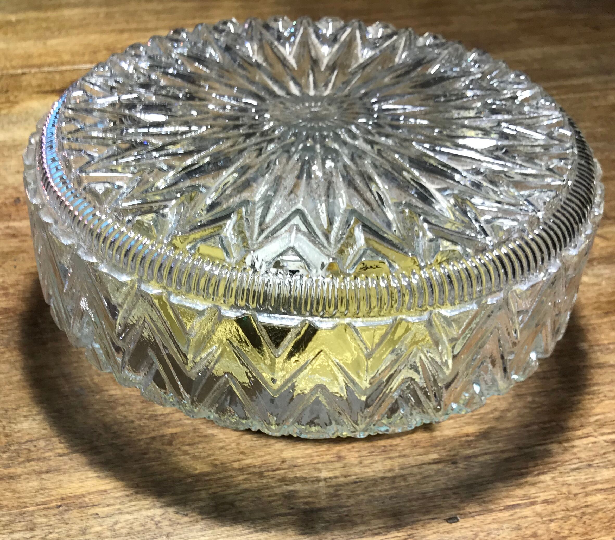 Molded glass ceiling light