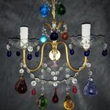 Set wall lamps of murano decor fruit cluster