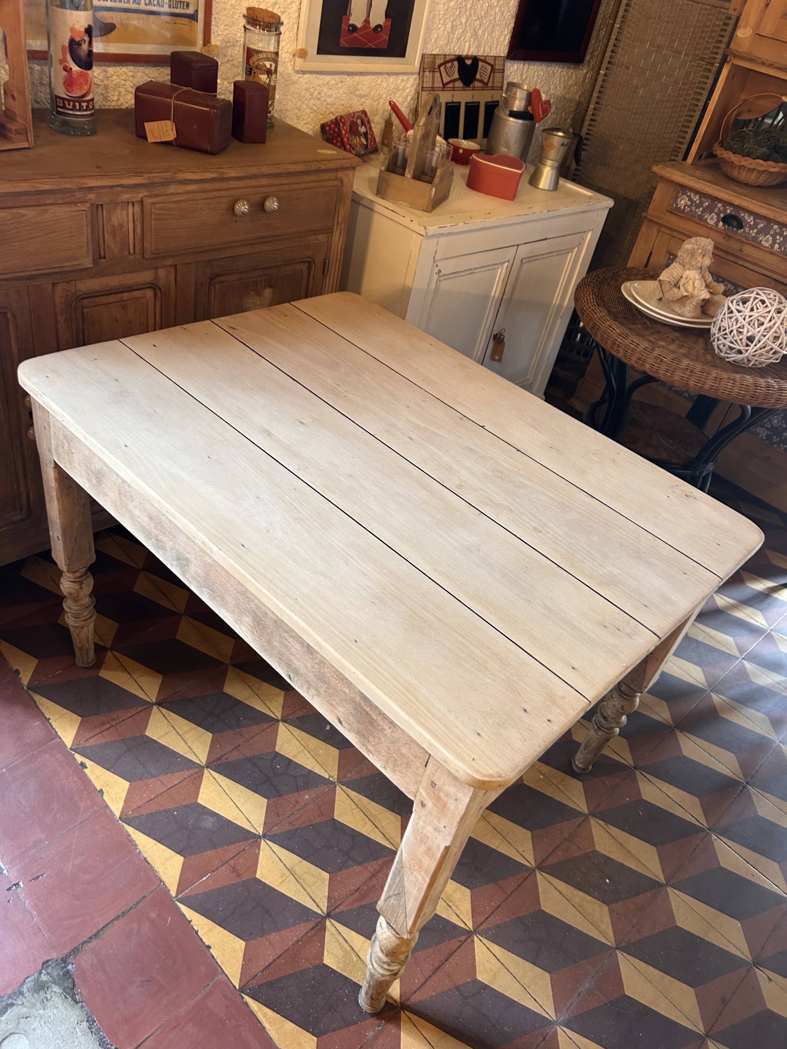 Table de ferme en bois massif | Selency
