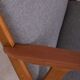 Vintage 60's armchair in teak wood and fabric danish design