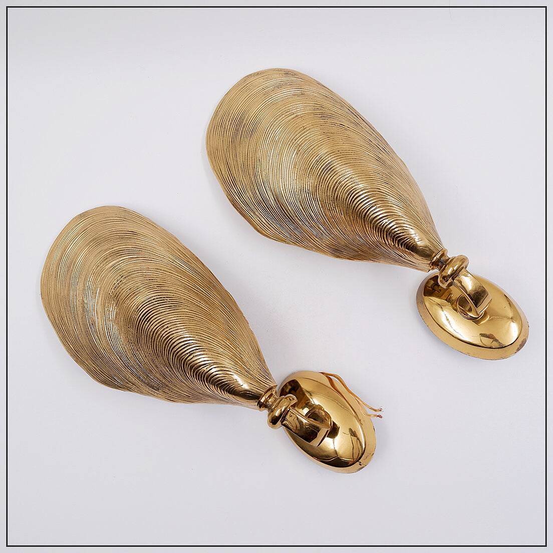 Pair of Bronze Mussel Shell Maison Jansen style Sconces -(2 pairs avail